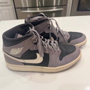 Nike Air Jordan Mid Sneakers in Black and Gray